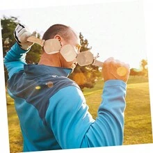 1入木製按摩器,帶有三個滾輪,可進行腿部、背部、頸部、肩部、腰部按摩,身體放鬆工具,可作為節日禮物送給朋友 - 米色 - 查看 4