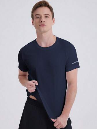 Boyfriend Style Men's Casual Fitness Outdoor Short Sleeve Sports T-Shirt Gym Clothes Boyfriend Style Men Basic T Shirt