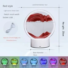 1入時尚LED桌燈移動3D潮流流沙藝術產品，快速沙畫與LED燈組合 - 流沙燈 - 查看 5