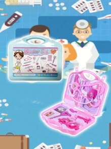 15-Piece Multifunctional Medical Tool Box, Portable Educational Doctor And Nurse Equipped Game Console (Accessories Are In Random Colors) - Pink - View 4