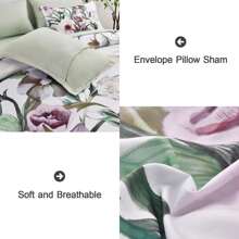 DJY 7 Pieces Purple Floral Comforter Sets Full Queen King Bed In A Bag,Elegant Flower Comforter With Sheet Set, Soft Microfiber Bedding Set For Wedding Items,Valentines Day Home Bed Room Decor,Mothers Day Gift,All Season - màu xanh lá - Xem 7