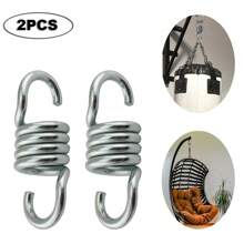 2入組4.3英寸/4.5英寸吊床椅彈簧、門廊擺動彈簧鉤、懸掛運動彈簧、吊床、拳擊袋、吊椅、健身房、露台鞦韆掛鉤加強彈簧 - 銀色 - 查看 1