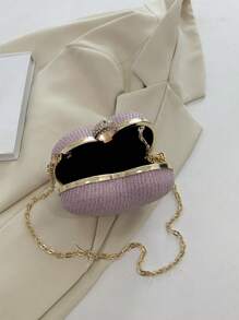 奢華閃亮鑽石手袋&小盒化妝包,鑲嵌鑽石錢包,適合派對、婚禮、舞會、晚宴/宴會,搭配婚紗、正裝、舞會裙禮服、生日禮服 - 粉色 - 查看 6