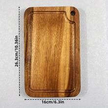 可重複使用的木製砧板 - 家庭廚房和戶外活動的完美選擇！ - 黃色 - 查看 3