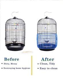1 pieza Cubierta de jaula de pájaros tejida en malla densa con borde elástico de color aleatorio, antiesparcimiento, adecuada para pájaros en todas las estaciones - Ver 5