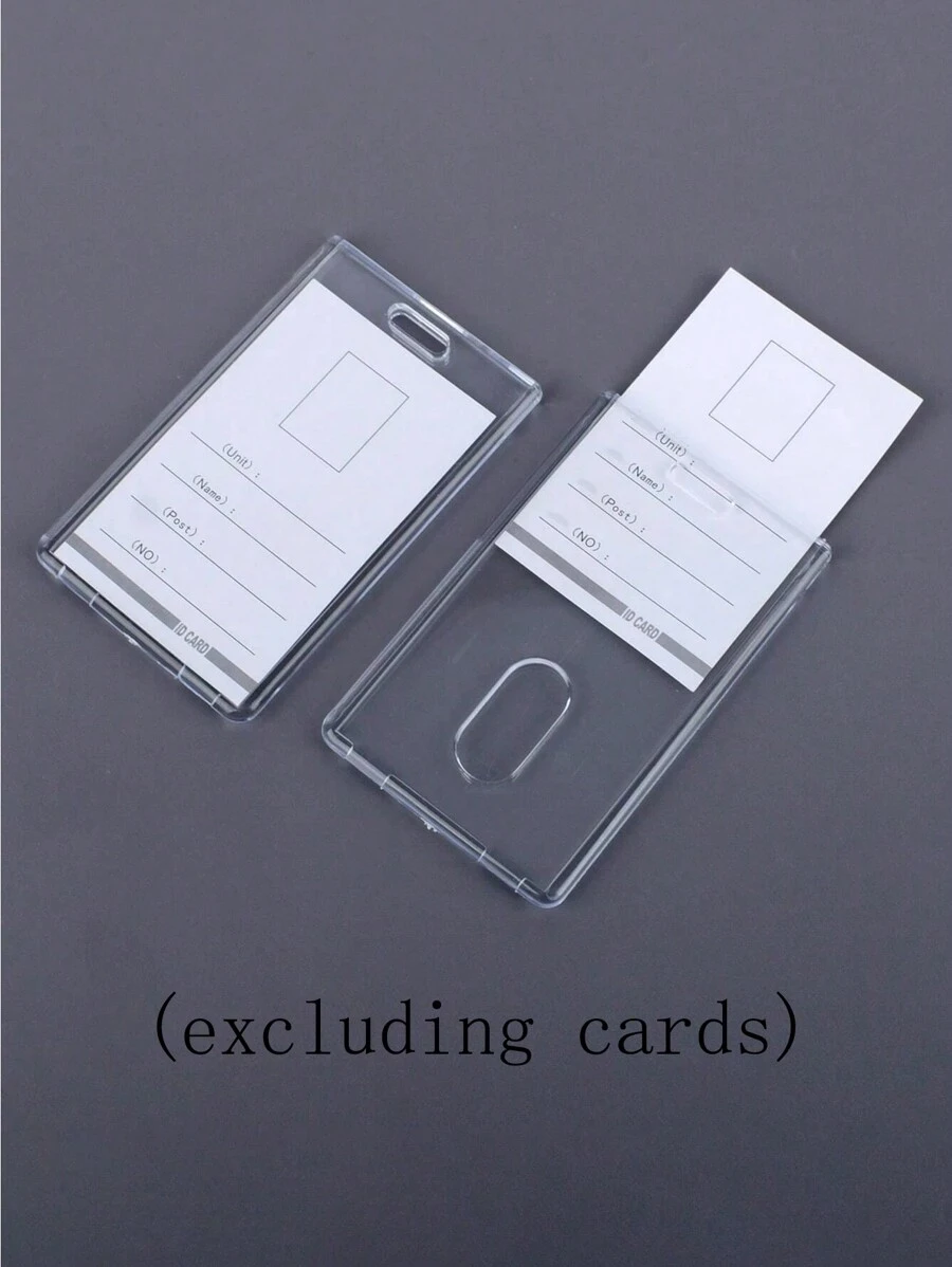 亚克力加厚透明塑料卡套,竖款办公用品(不含卡片),卡包,钱包,名片夹,信用卡夹,身份证夹,男女通用 - 無色 - 查看 1