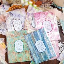 30 Sheets/Package Floral Pattern Texture Material Book, Scrapbook Collage Diy Decoration Background Papers, Personalized Cutting Album Material, Creative School Stationery - White - View 8