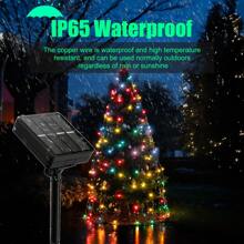 1pc 105ft Solar Powered LED Outdoor Decorative Lights, 8 Lighting Modes, Waterproof For Christmas, Holiday, Camping, Garden, Patio, Outdoor Wedding & Party Decor