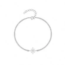 1入組豪華優雅女士手鍊，925銀18K鍍金浪漫精緻無限，適合日常佩戴，送給我媽媽的情人節禮物