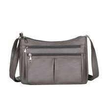 Women Shoulder Bags Handbag PU Leather Messenger Bag Soft Leather Fashionable And Versatile Crossbody Bag - Grey - View 4