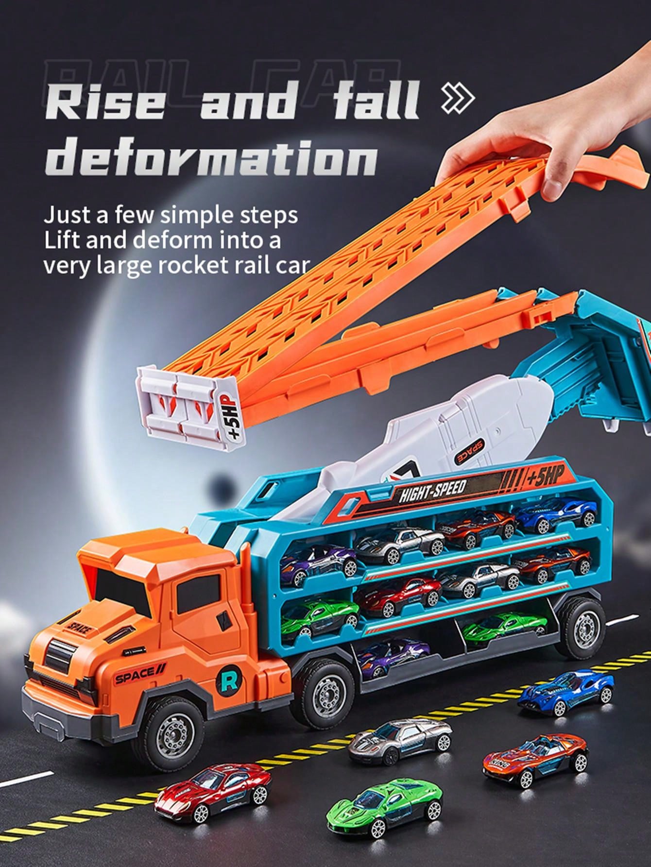 86cm Children'S 3d Inertia Transforming Gliding Lifting Big Truck ...