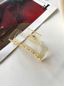 1-4 chiếc Kẹp tóc bằng nhựa hình vuông trong suốt cao cấp và tối giản phong cách đơn giản dành cho nữ, thích hợp để đeo hàng ngày, đi chơi, tắm, v.v. - Nhiều màu - Xem 7