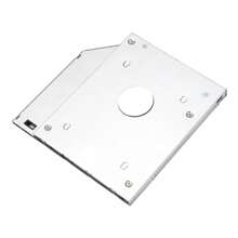 1 unids Aluminio 2nd Second HDD Caddy 9.5mm SATA 3.0 OPTBAY 2.5 '' SSD DVD CD-ROM Capt FABLIDE DISCO DUCTOR,9.5mm - Plateado - Ver 3