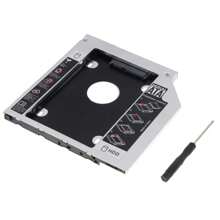1 unids Aluminio 2nd Second HDD Caddy 9.5mm SATA 3.0 OPTBAY 2.5 '' SSD DVD CD-ROM Capt FABLIDE DISCO DUCTOR,9.5mm - Plateado - Ver 5