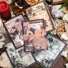 YANJI 30 件復古主題剪貼簿紙,帶有蝴蝶和花朵圖案,diy 藝術工藝裝飾材料,用於個性化相冊,學校用品 - 綠色 - 查看 9