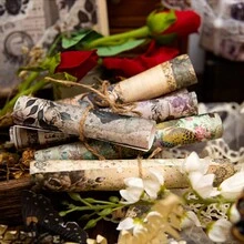 YANJI 30 件復古主題剪貼簿紙,帶有蝴蝶和花朵圖案,diy 藝術工藝裝飾材料,用於個性化相冊,學校用品 - 綠色 - 查看 3