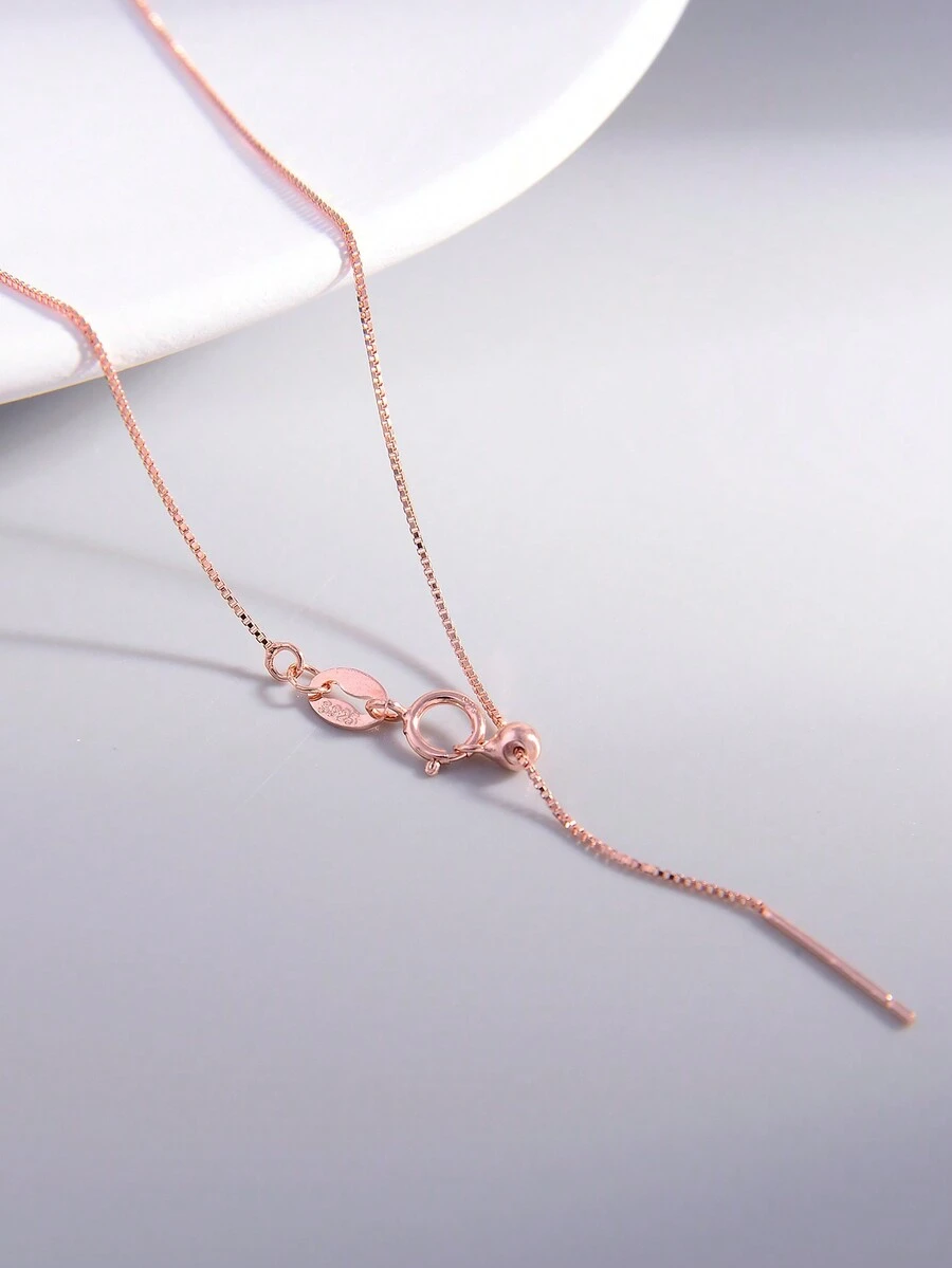 1入組時尚純銀球裝飾銀項鍊適合女士適合派對