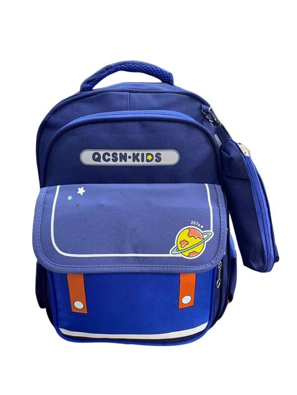 Bolsa Ling Mochila Infantil Escolar Com Estojo Impermeável Grande Capacidade Envio Cor Aleatória Menino Menina Adolescente Feminina Masculina