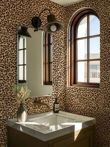 118.11*17.32 吋時尚即剝即貼臥室壁紙,diy 裝飾家具防水自黏牆紙,現代裝飾豹紋壁紙豪華