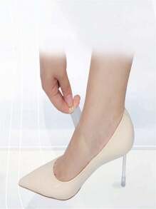 時尚隱形鞋帶,防滑無須跳跳鞋帶,適用於高跟鞋和皮鞋 - 無色 - 查看 3