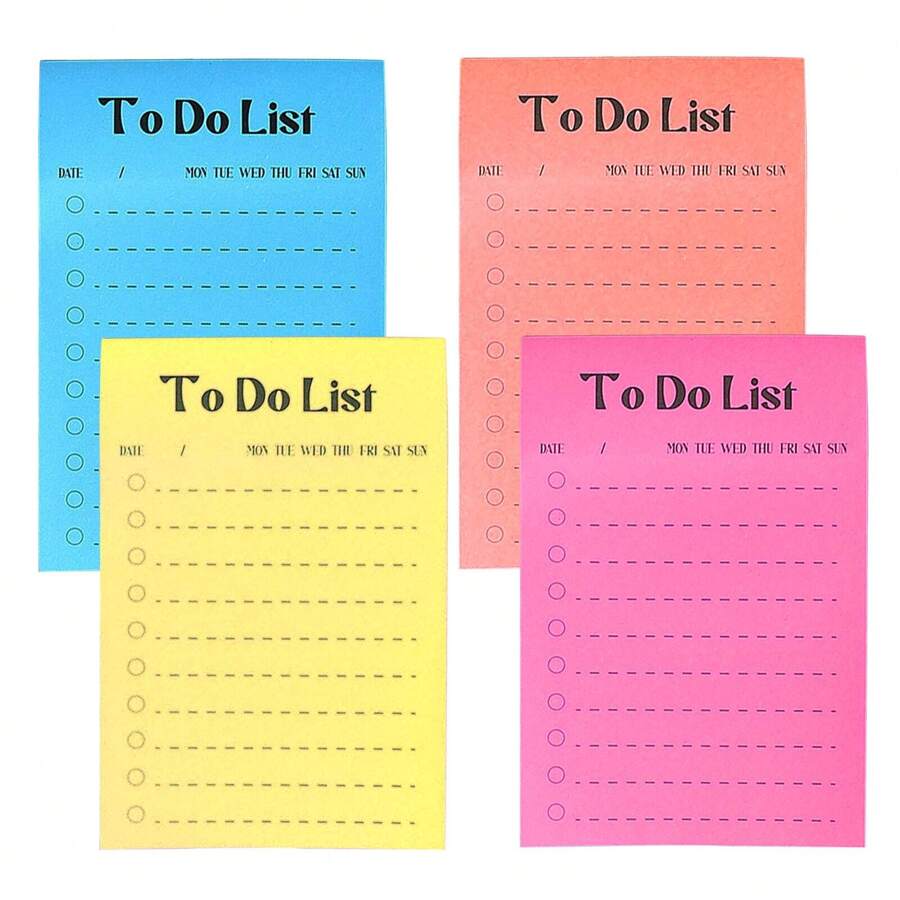 4 packs to do list lined sticky notes 4 bright colors self stick notes