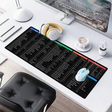 1個大型遊戲滑鼠墊,帶有快捷鍵印刷,橡膠防滑鼠墊適用於家庭辦公室,遊戲和工作使用,簡單多用途防滑桌墊適用於辦公室,家庭和兒童房 - 彩色 - 查看 7