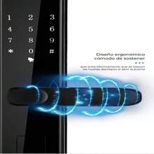 Cerradura Chapa Digital Lagom Ttlock-k7 Alarma Inteligente 5 Maneras Para Abrir La Puerta Huella Contraseña App Tarjeta Ic Llave Cilindro De Cerradura De Nivel C Anti-electromagnética - Negro - Ver 8