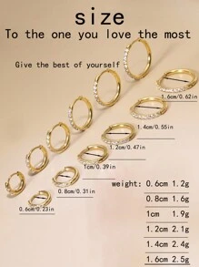 3雙不銹鋼女士時尚珠寶套裝:6mm、8mm、10mm,適合各種場合佩戴女士日常穿著的耳環