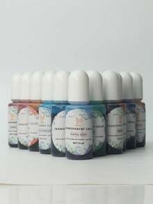 Clear Color Pigment, Water-Based Dye Paint For Coloring Ab Glue And Handicrafts - 24 transparent colored - View 2