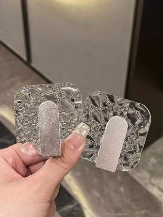 2pcs Bathroom Acrylic Hooks, Toilet Adhesive Hooks, Traceless Towel Hooks, Kitchen Wall Hooks Home Bathroom Decor Bathroom Organizer Fall Decor Back To School