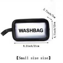 1個透明旅行收納袋,便攜防水化妝包,透明旅行收納袋,女性化妝包收納器 - 黑色 - 查看 7