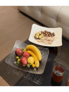 1個豪華夾心糖果果仁水果盤,家庭客廳咖啡桌托盤,酒店前台用,加厚設計,全新 - 無色 - 查看 3