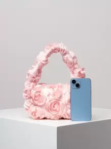 Elegant Rose Pattern Evening Bag, Handbag For Wedding Party, Gentle And Sweet Ladies Purse, Valentine'S Day Gift For Ladies (Random Pattern) Valentines