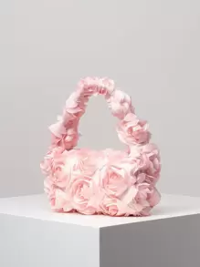 Elegant Rose Pattern Evening Bag, Handbag For Wedding Party, Gentle And Sweet Ladies Purse, Valentine'S Day Gift For Ladies (Random Pattern) Valentines
