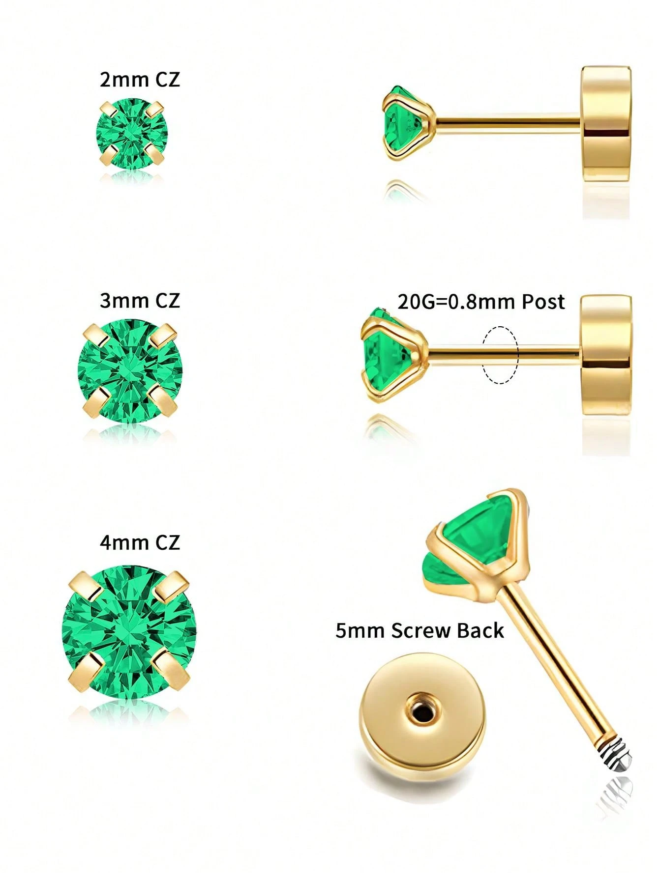 Pendientes Niña Plata Dorada Salvatore Mariquita Esmalte