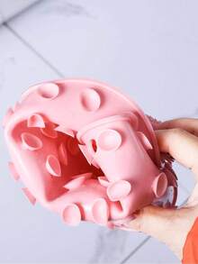 1個去角質淋浴按摩刮板，浴室防滑浴墊兼背部按摩刷、矽膠足洗、身體清潔沐浴工具 - 粉色 - 查看 6