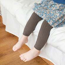 1pair Monochromatic Children Leggings - Grey - View 1