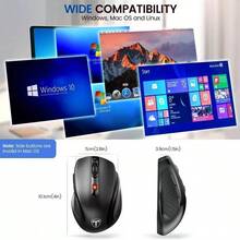 Mouse De Juego Inalámbrico Ergonomico Victsing D09 Lightspeed 5-level 2400 Dpi Portátil Para Pc  Chromebook, 6 Botones, Negro 2.4g - Negro - Ver 2