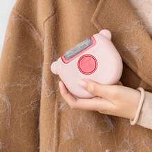 1個3合1漫畫手機式毛球修剪器,具有除靜電,旋轉滾筒和黏性表面,適用於毛衣衣物 - 粉色 - 查看 4