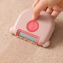 1個3合1漫畫手機式毛球修剪器,具有除靜電,旋轉滾筒和黏性表面,適用於毛衣衣物 - 粉色 - 查看 3