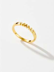 1pc Elegant And Luxurious 925 Sterling Silver Cubic Zirconia Delicate And Minimalist Ring For Women's Anniversary, Daily Wear - Gold - View 2