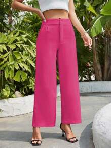 Women Pants - Hot Pink - View 1