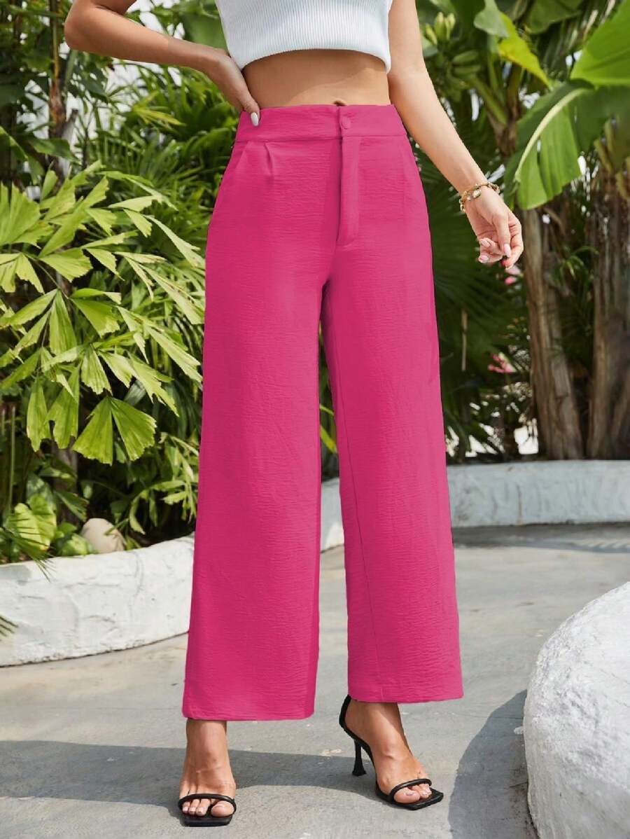 Women Pants - Hot Pink - View 1
