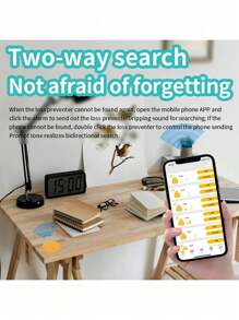 Circular Intelligent Anti-Loss Device - Smart Portable 5.2 Pet Mobile APP Positioning Bidirectional Warning Alarm - Multicolor - View 5