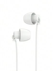 迷你有線入耳式耳機,全景高保真音質,重低音,3.5mm線控,簡約設計,廣泛兼容遊戲 - 白色 - 查看 2