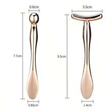 2 Pcs/Set 2 In 1 Facial Eye Massage Stick Metal Eye Cream Applicator Massage Tool Rose Gold,Beauty,Skin Care Products,Spa,Self Care,Skin Care Tools,Face Care,Esthetician Supplies,Massage,Face Massage Tool,Face Roller - Rose Gold - View 11