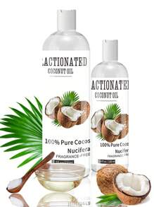 純的椰子油-放鬆按摩產品油,液體油適用於精油-皮膚,唇部,身體&頭髮油保濕霜& - 無色 - 查看 9