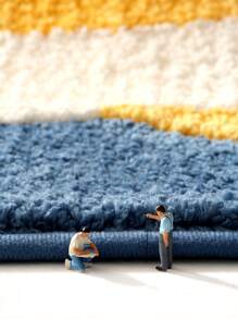 帶卡通宇宙主題設計的絨狀聚酯四季地墊,防滑tpr底部,吸水性好,柔軟舒適,適用於浴室、淋浴間和浴缸-1入組 - 彩色 - 查看 6