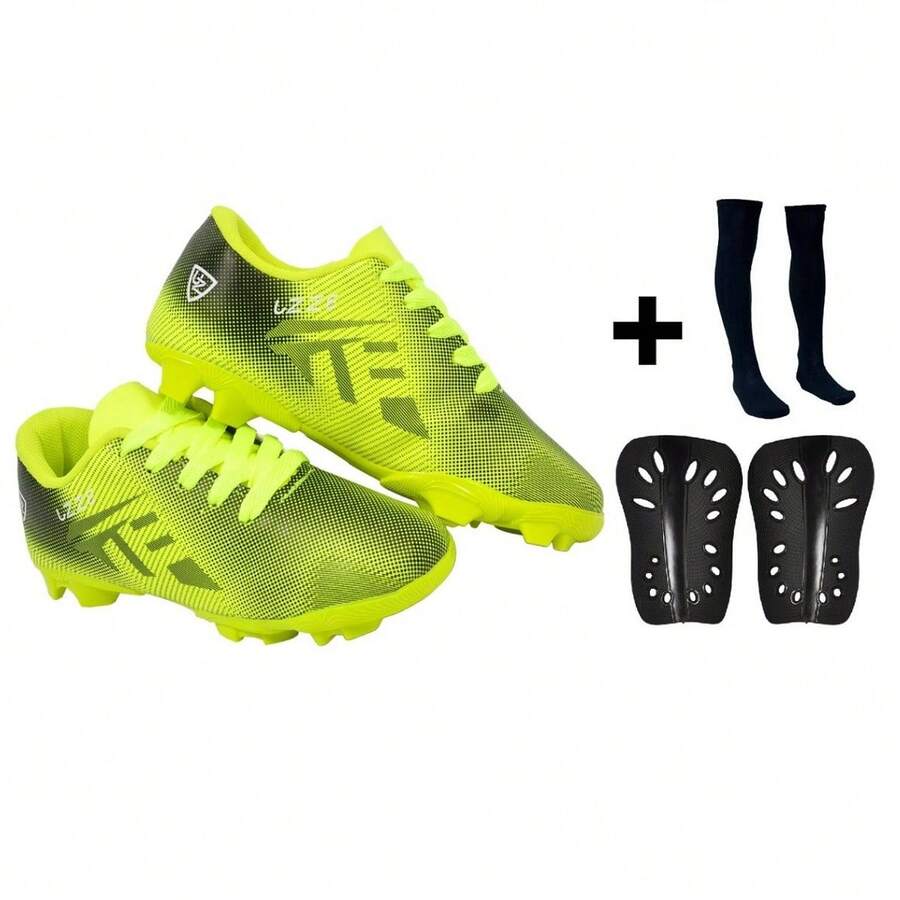 Uzze Sport Kids Soccer Shoes - 黃色 - 查看 1