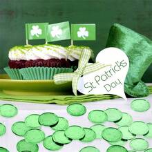 12 cái Nhựa Irish Cỏ ba lá Đồng xu Ngày Saint Patrick Trò Chơi Mã thông báo Mới lạ Đối với Bữa tiệc ngày lễ - màu xanh lá - Xem 5